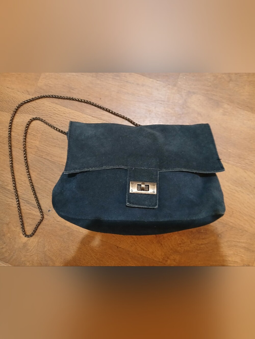 FREE PEOPLE black suede handbag